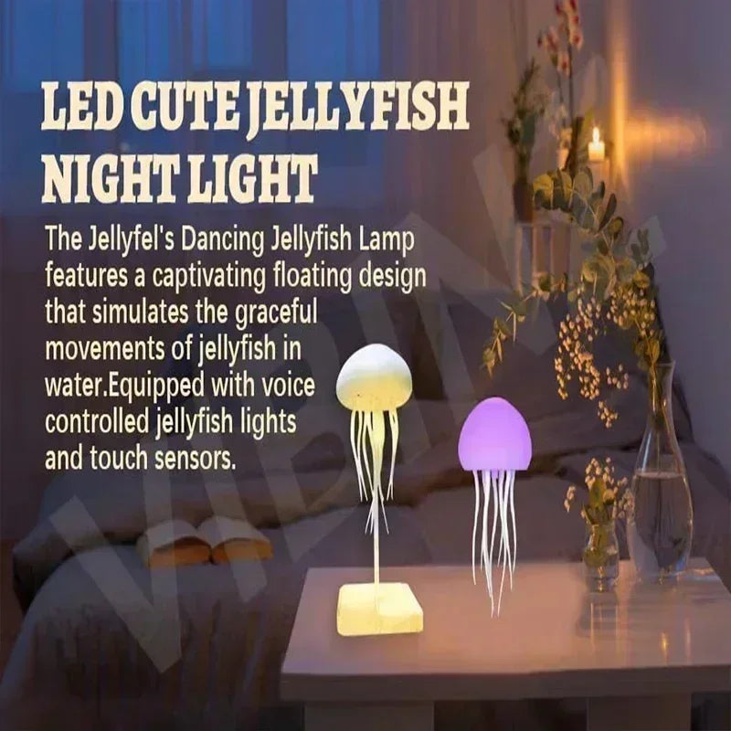Upgraded Silent Jellyfish Lamp With Dancing Legs, w. Voice Control