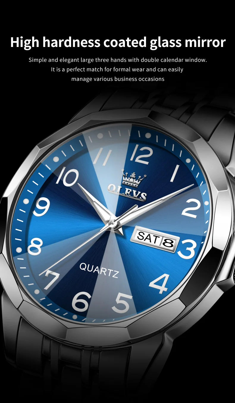 OLEVS Men's Watch Digital Mirror Quartz