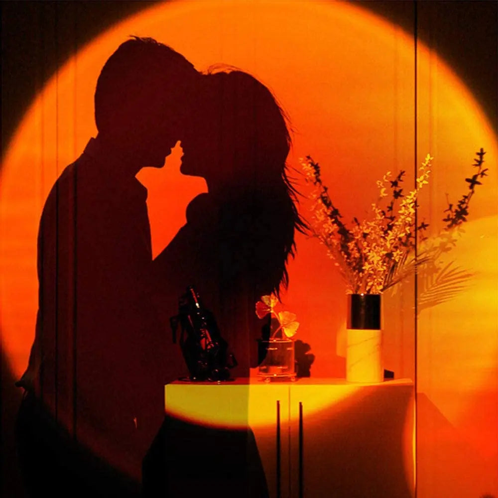 Led Night Light USB Rainbow Sunset Red Sun Projection Desk Lamp