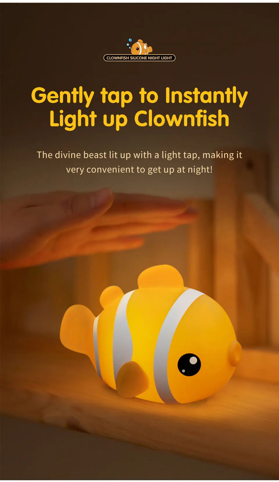 Cute Animal Led Night Light Bedroom Bedside Table Lamp