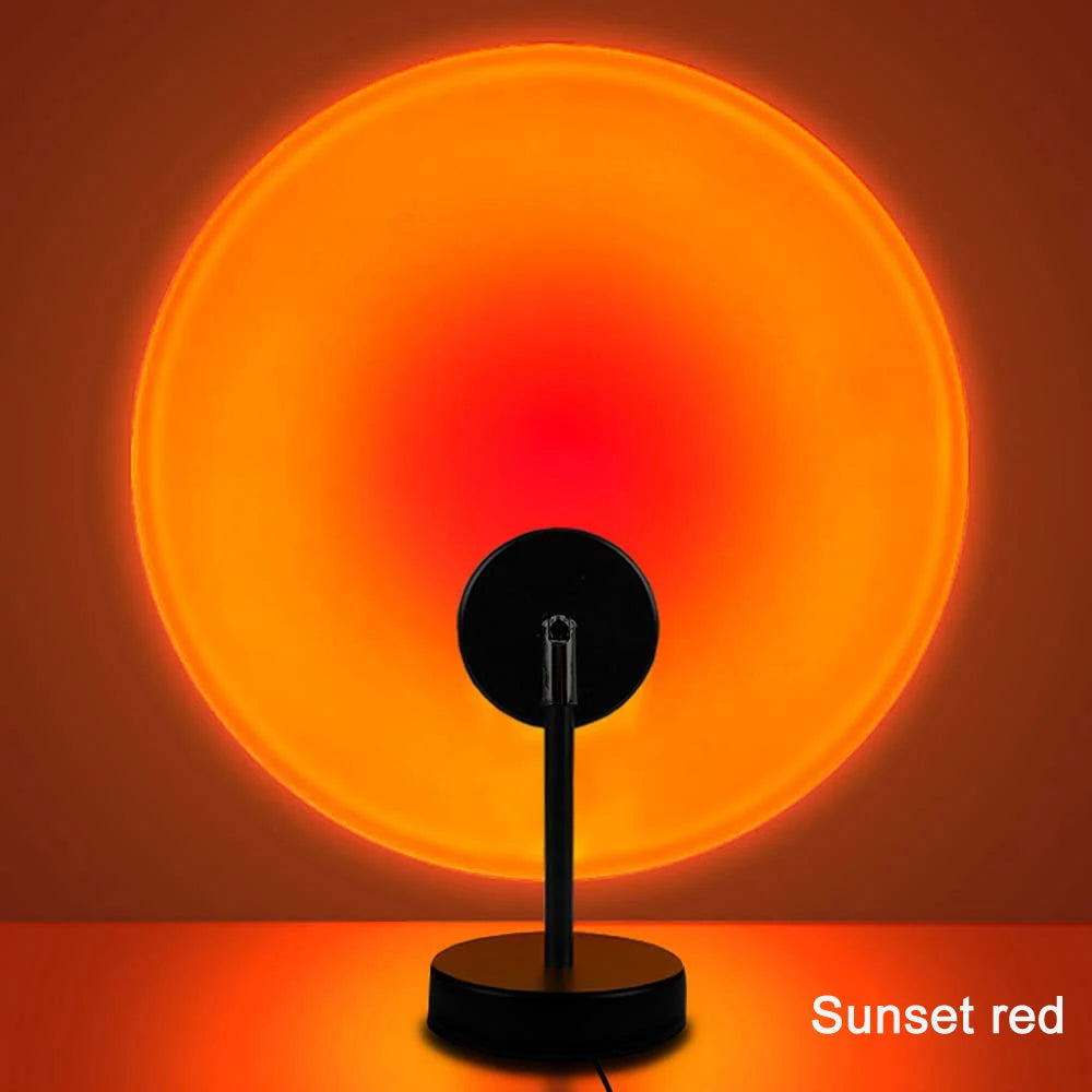 Led Night Light USB Rainbow Sunset Red Sun Projection Desk Lamp