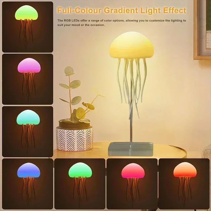 Upgraded Silent Jellyfish Lamp With Dancing Legs, w. Voice Control