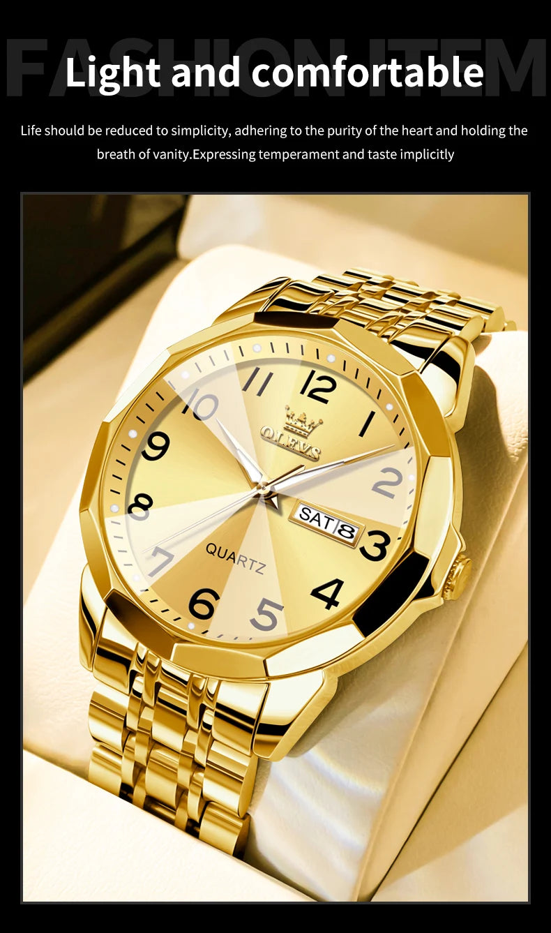 OLEVS Men's Watch Digital Mirror Quartz