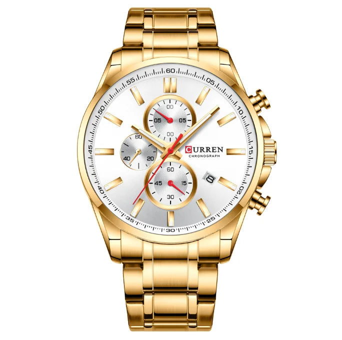 Men's Quartz Six-Pin Steel Belt Watch