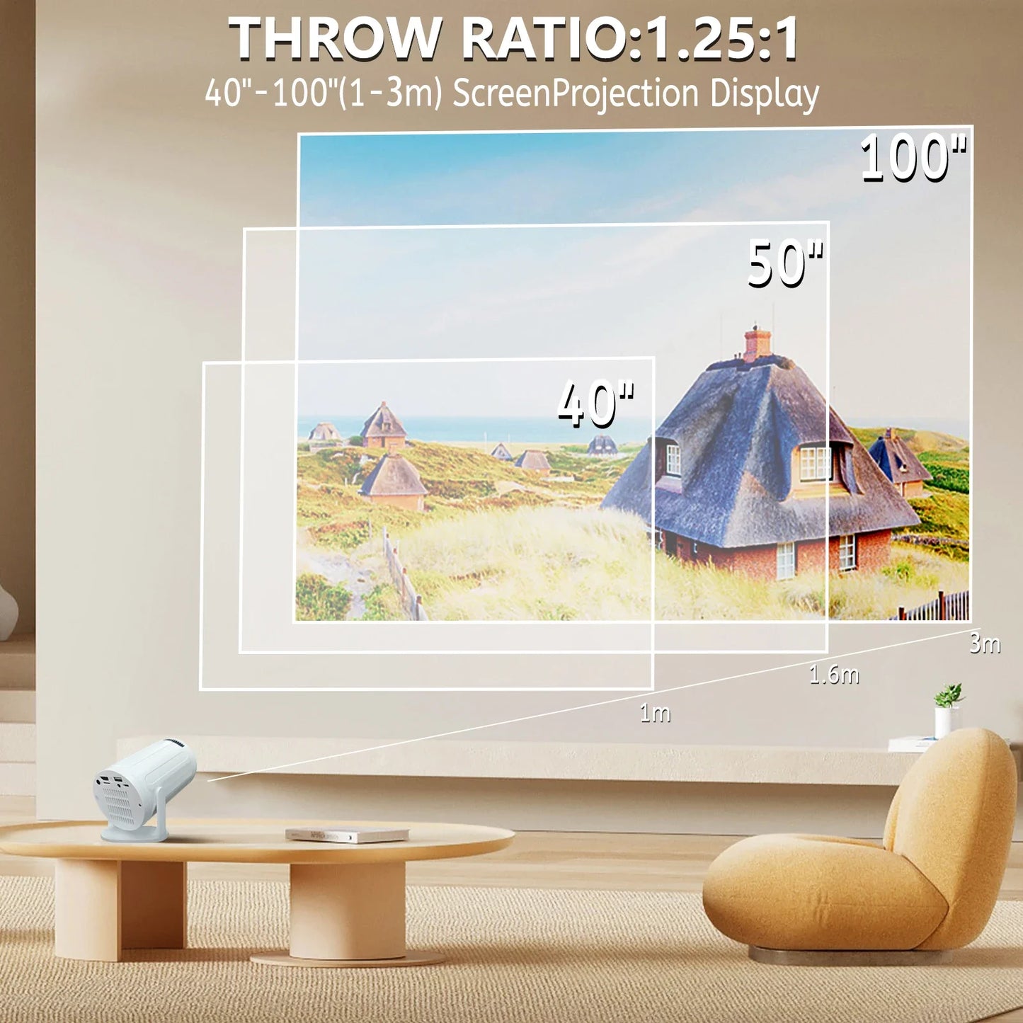 RY008 HD Portable Mini Projector