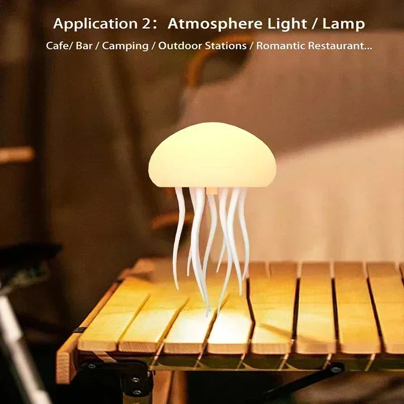 Upgraded Silent Jellyfish Lamp With Dancing Legs, w. Voice Control