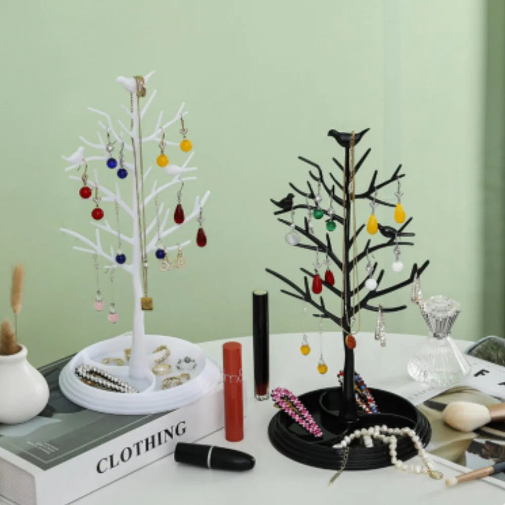 Bird Tree Shape Jewelry Display Stand Organizer