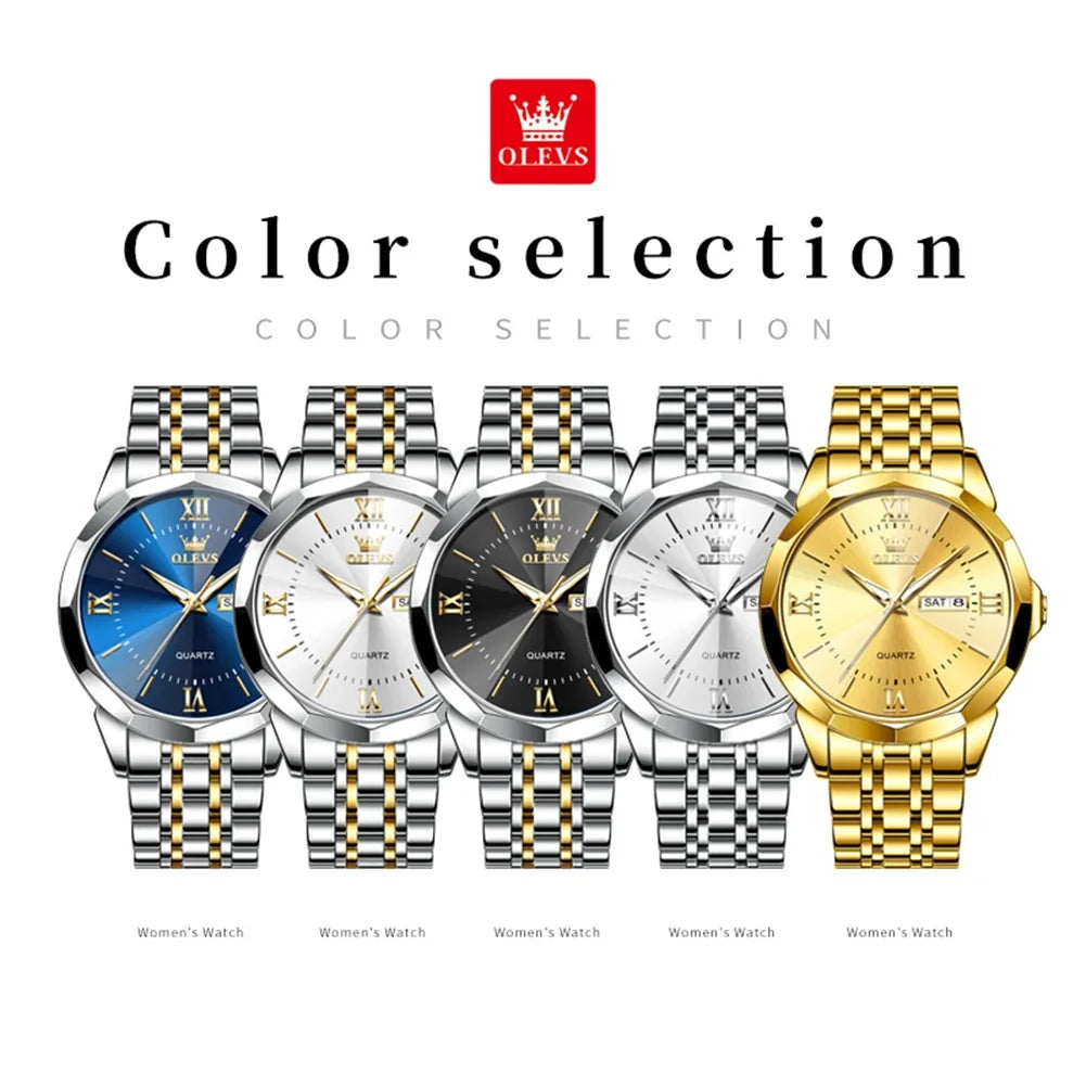 OLEVS Men's Watch Digital Mirror Quartz