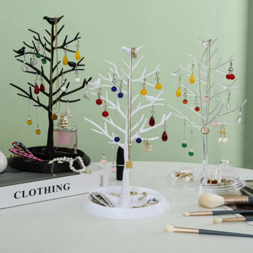 Bird Tree Shape Jewelry Display Stand Organizer