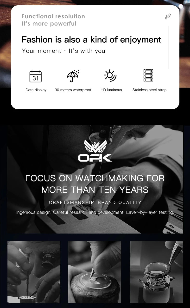 OPK 6026 Luxury Quartz Watch
