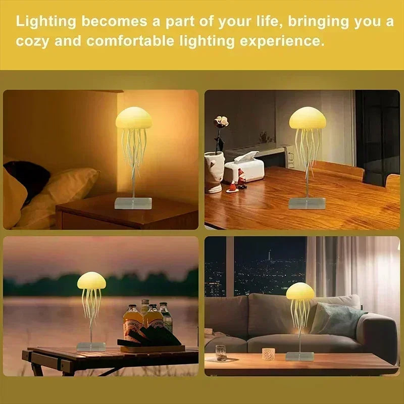 Upgraded Silent Jellyfish Lamp With Dancing Legs, w. Voice Control