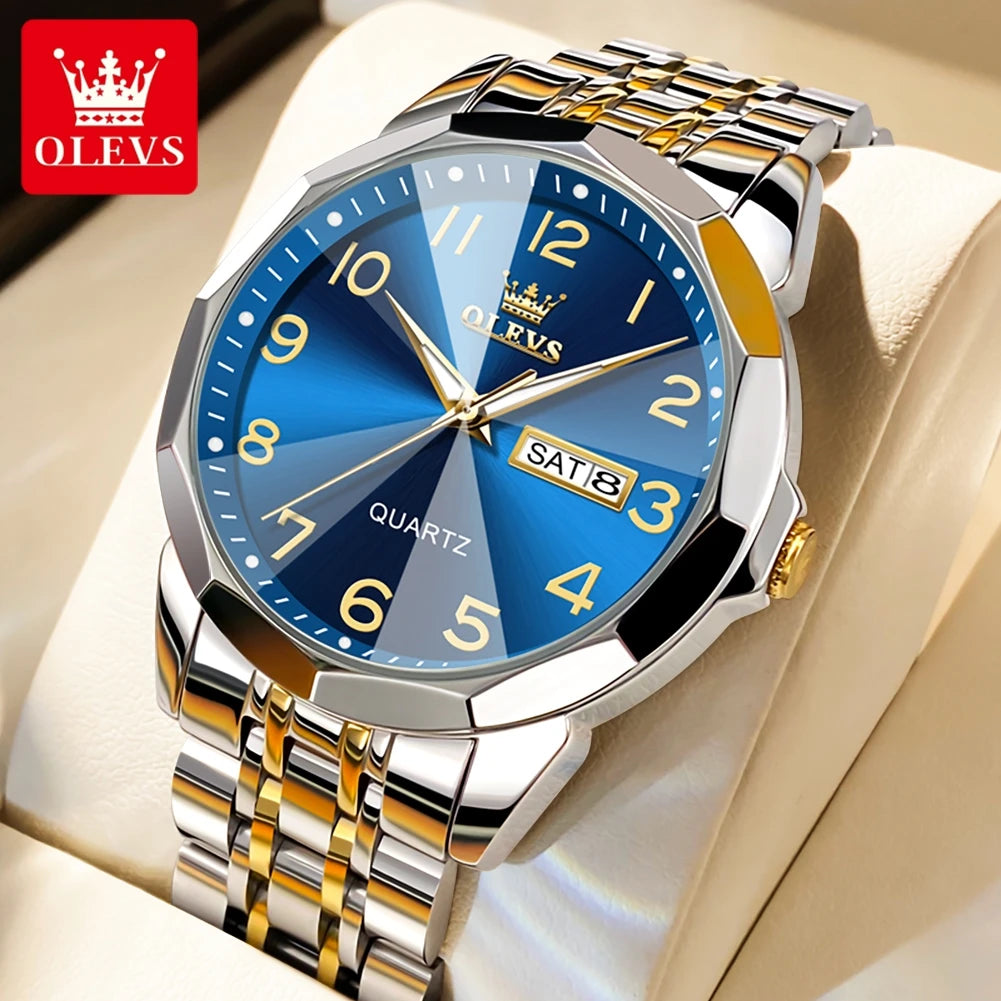OLEVS Men's Watch Digital Mirror Quartz