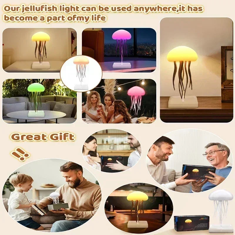 Upgraded Silent Jellyfish Lamp With Dancing Legs, w. Voice Control