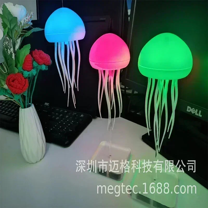 Upgraded Silent Jellyfish Lamp With Dancing Legs, w. Voice Control
