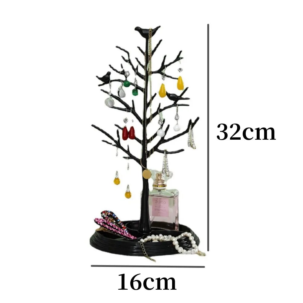 Bird Tree Shape Jewelry Display Stand Organizer