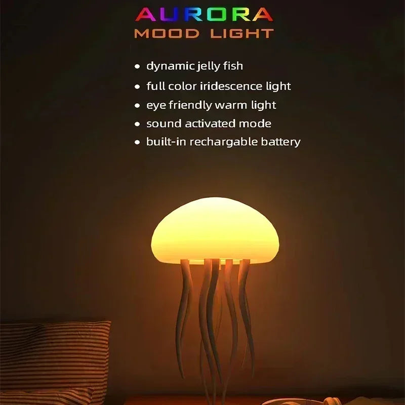 Upgraded Silent Jellyfish Lamp With Dancing Legs, w. Voice Control