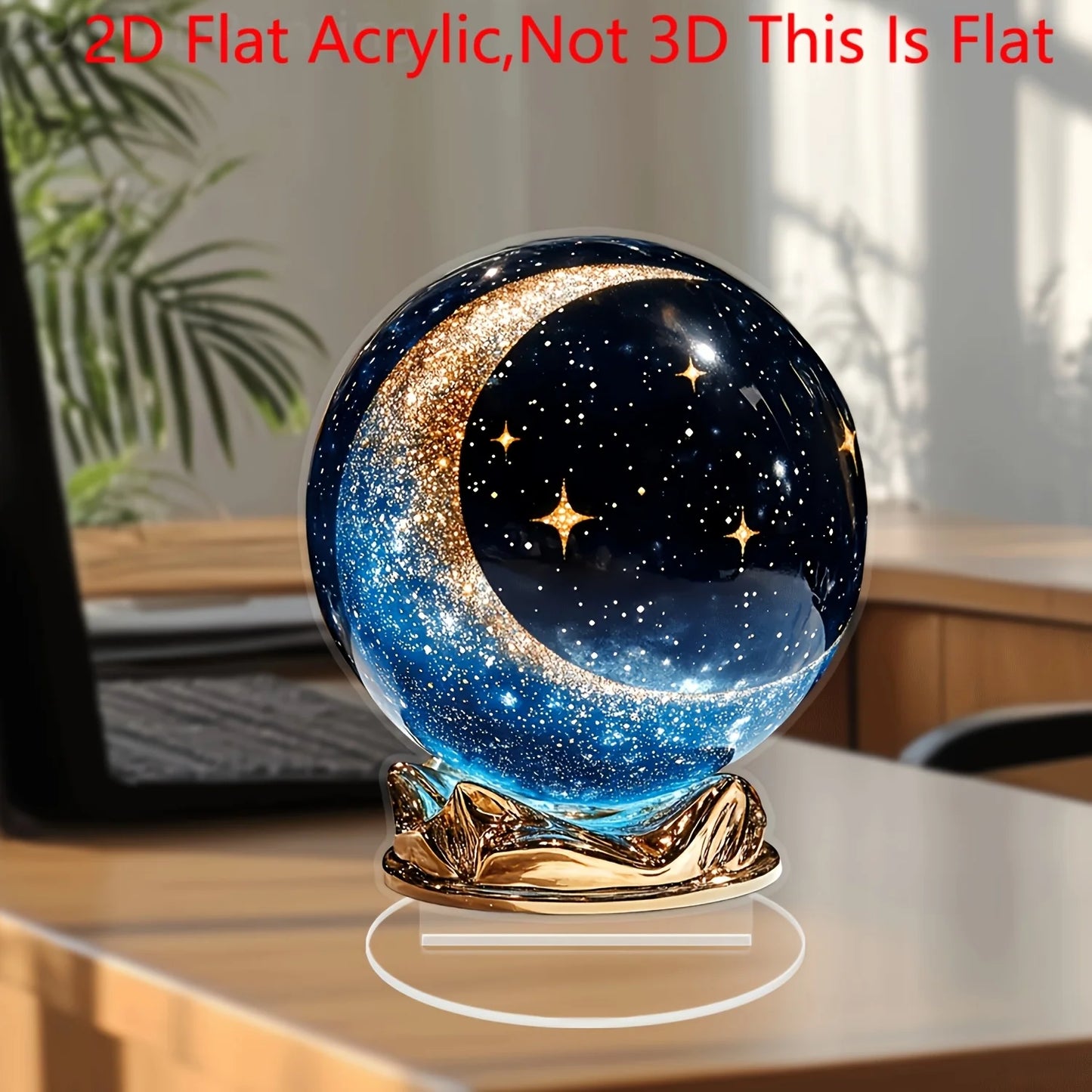 Bohemian Style Crystal 2D Flat Acrylic Figurine