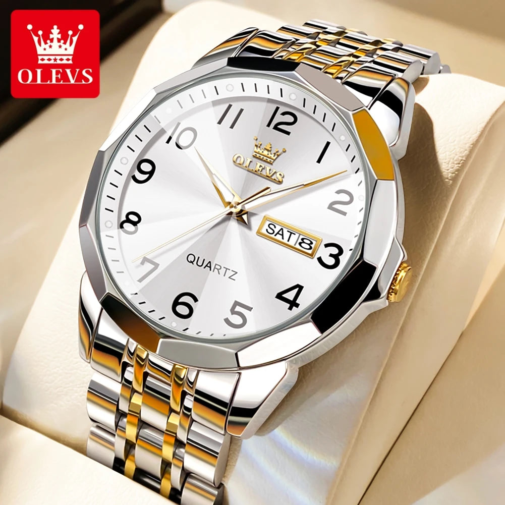 OLEVS Men's Watch Digital Mirror Quartz