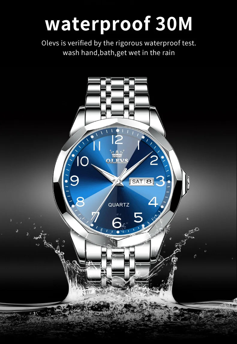 OLEVS Men's Watch Digital Mirror Quartz