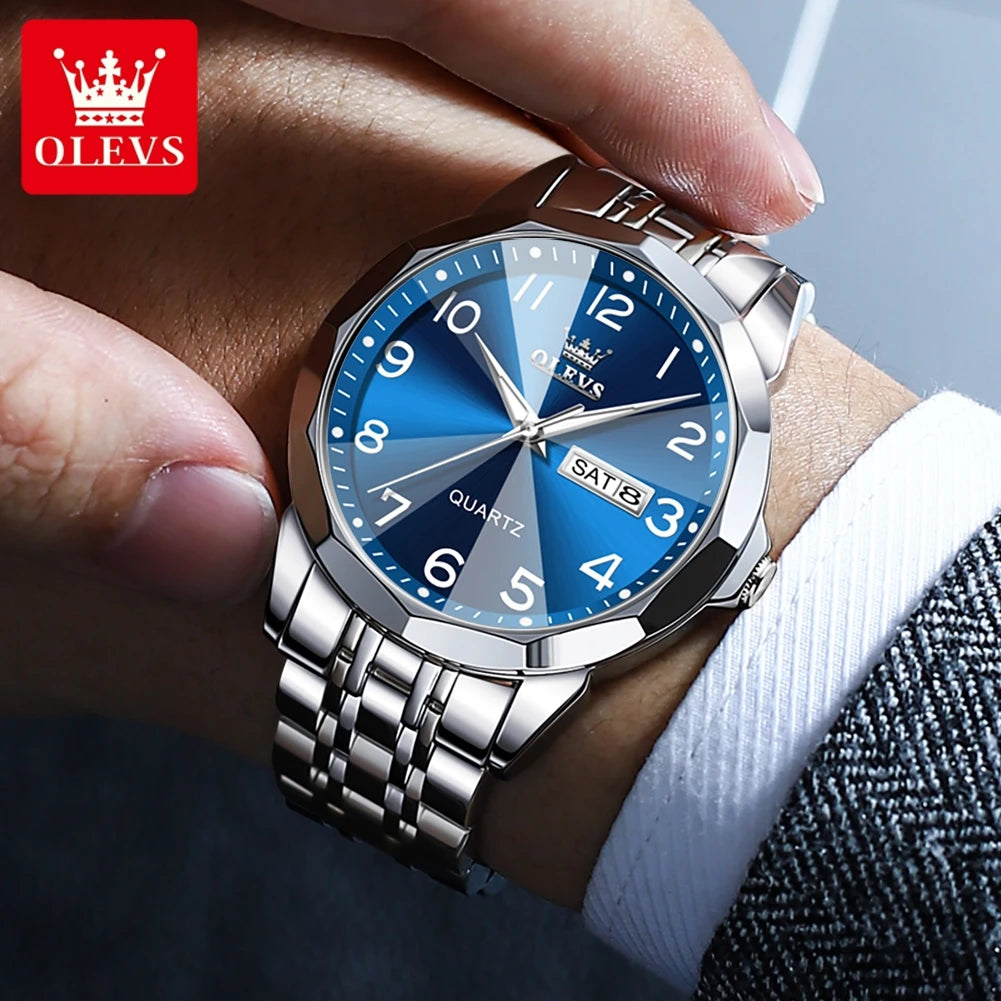 OLEVS Men's Watch Digital Mirror Quartz
