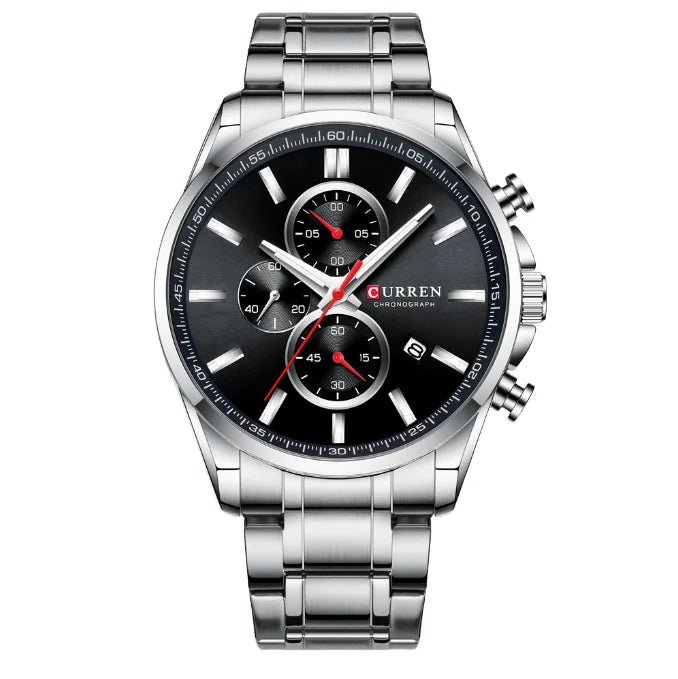 Men's Quartz Six-Pin Steel Belt Watch