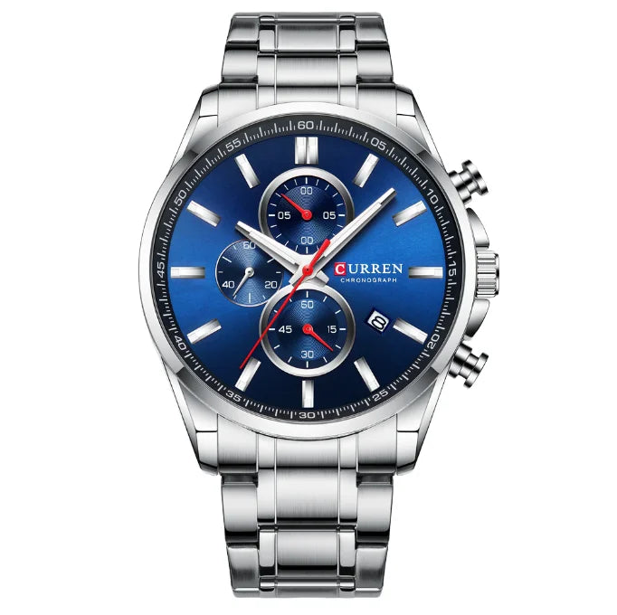 Men's Quartz Six-Pin Steel Belt Watch
