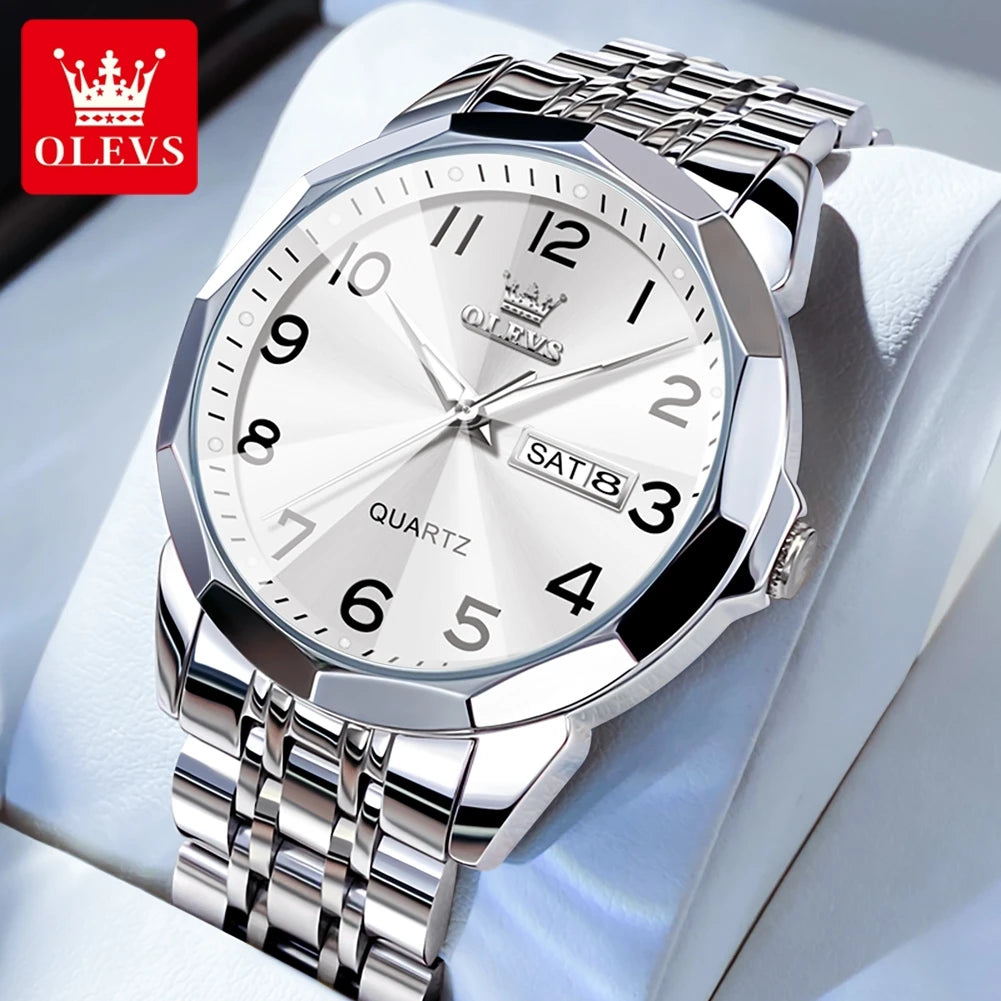OLEVS Men's Watch Digital Mirror Quartz