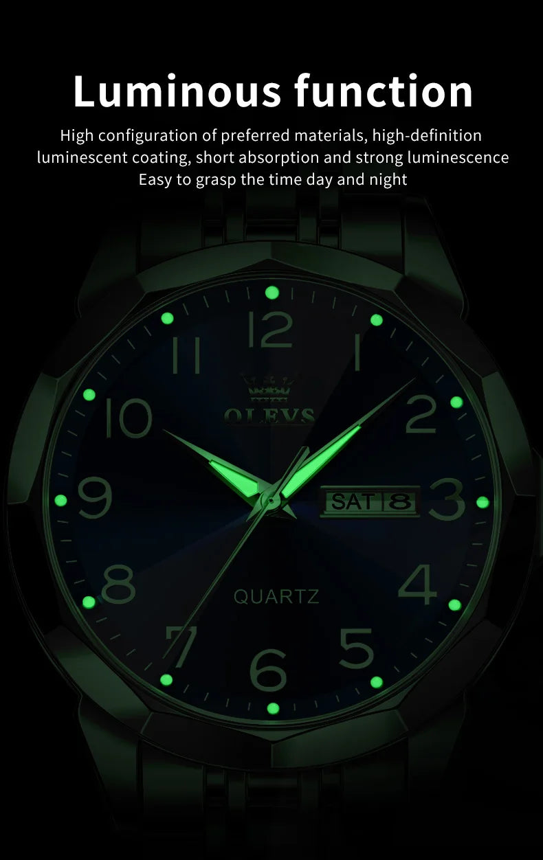 OLEVS Men's Watch Digital Mirror Quartz