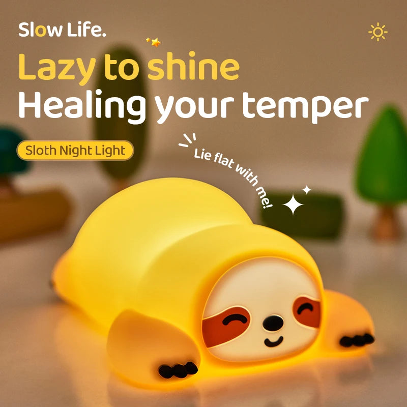 Cute Animal Led Night Light Bedroom Bedside Table Lamp