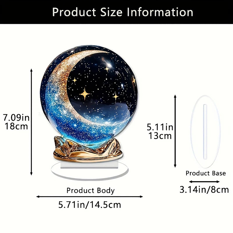 Bohemian Style Crystal 2D Flat Acrylic Figurine