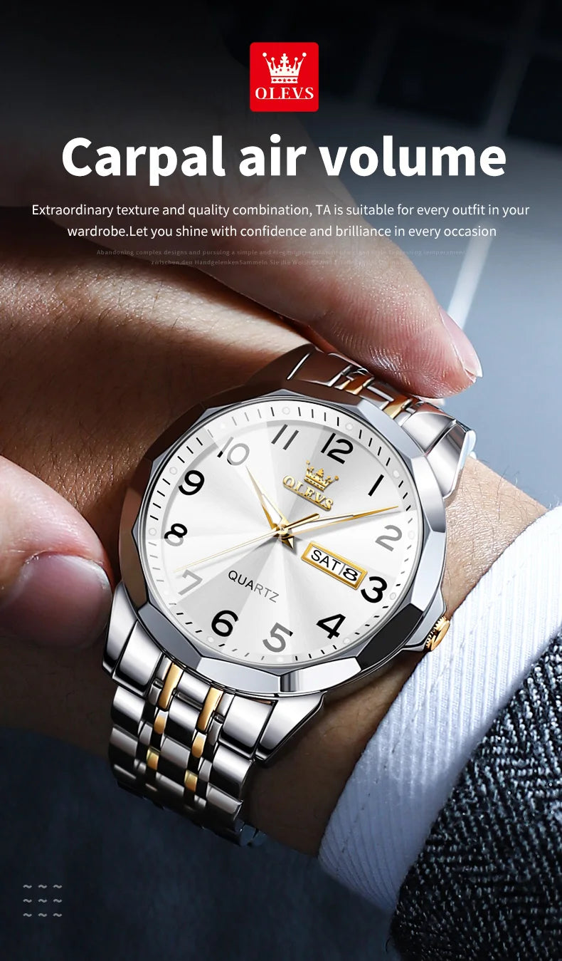OLEVS Men's Watch Digital Mirror Quartz