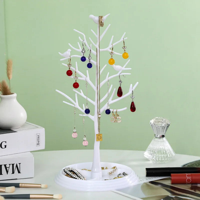 Bird Tree Shape Jewelry Display Stand Organizer