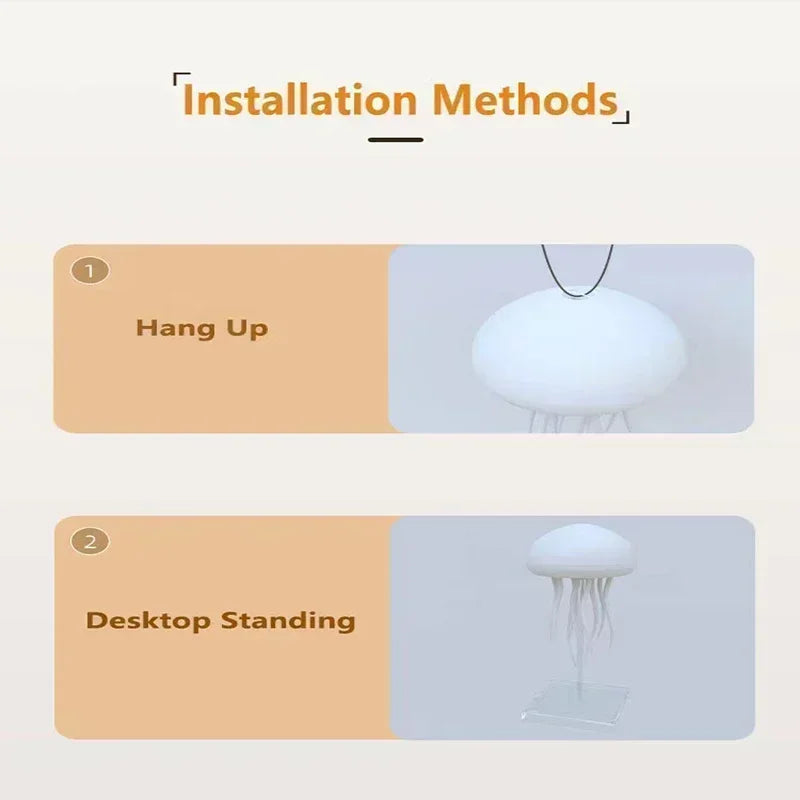 Upgraded Silent Jellyfish Lamp With Dancing Legs, w. Voice Control
