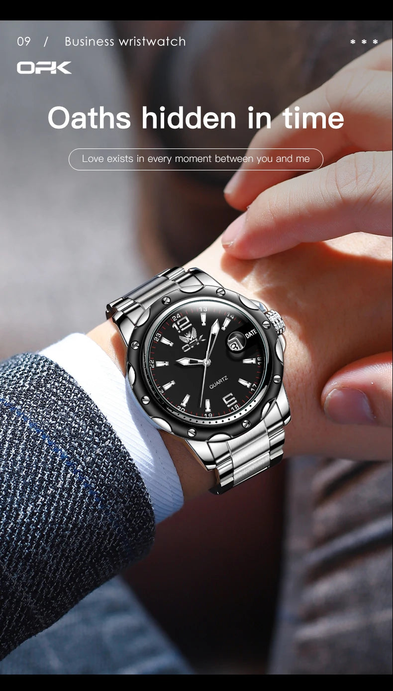 OPK 6026 Leather Luxury Quartz Watch