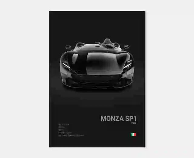 Pop Black and White Ferrari Cars