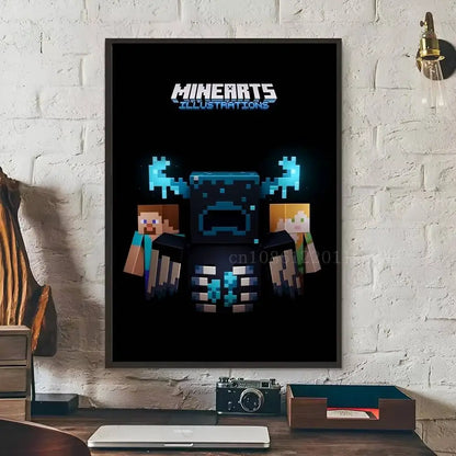 Minecraft Poster Self-adhesive Art Waterproof Paper Sticker