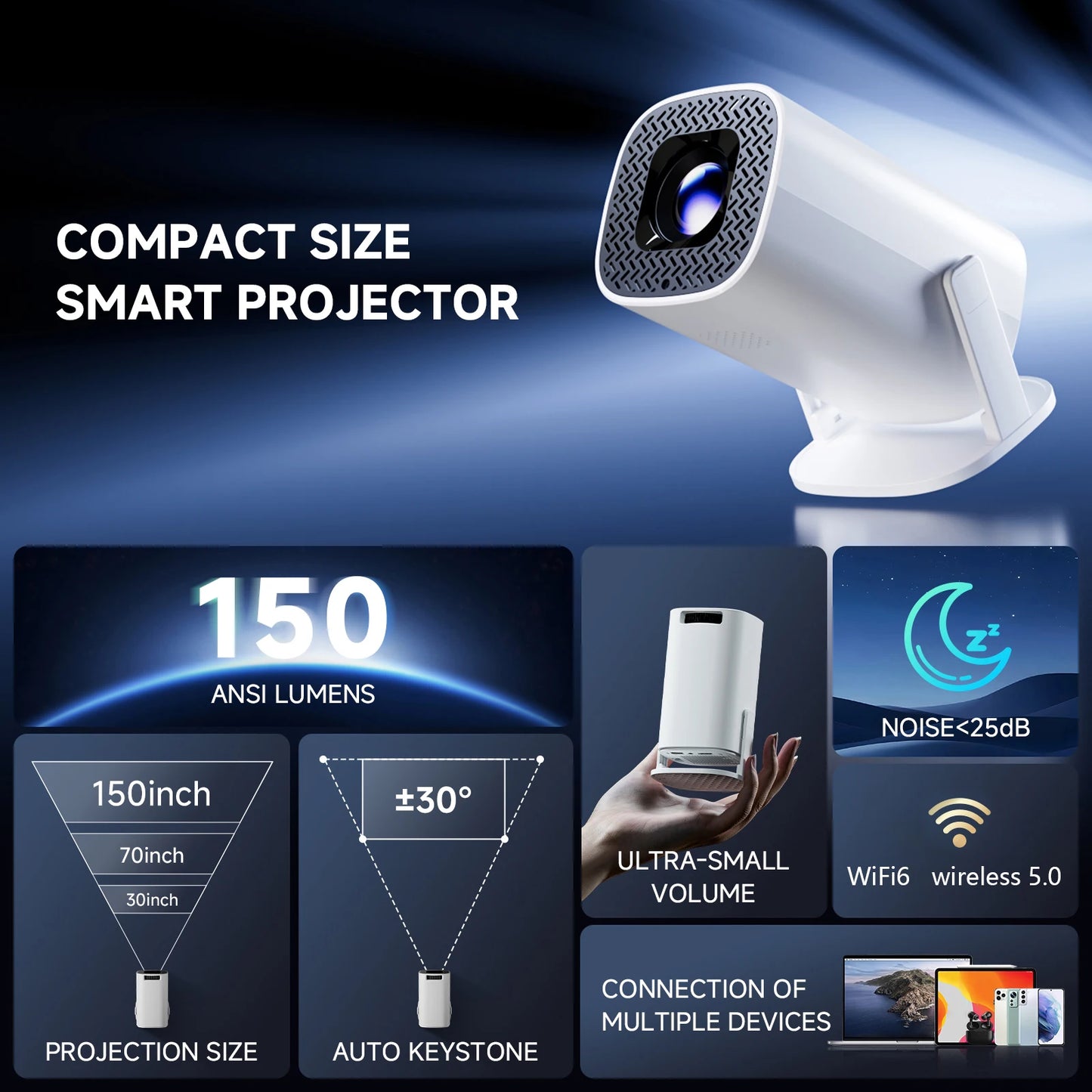 P30 Pro Portable Mini Projector