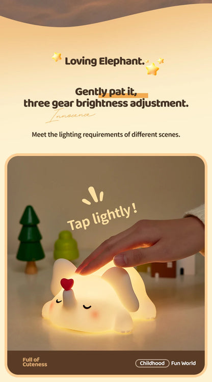 Cute Animal Led Night Light Bedroom Bedside Table Lamp