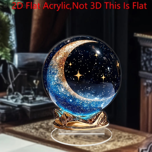 Bohemian Style Crystal 2D Flat Acrylic Figurine