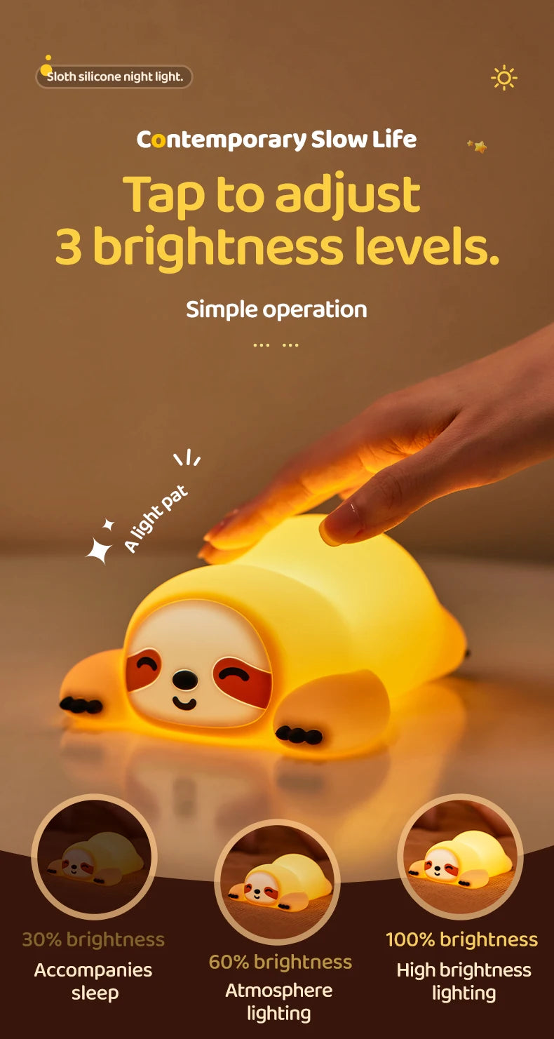 Cute Animal Led Night Light Bedroom Bedside Table Lamp