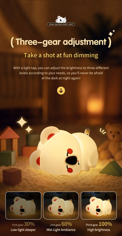 Cute Animal Led Night Light Bedroom Bedside Table Lamp