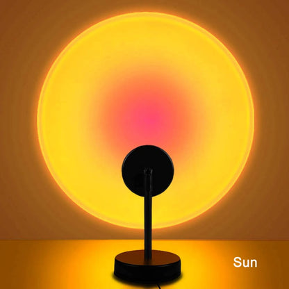 Led Night Light USB Rainbow Sunset Red Sun Projection Desk Lamp