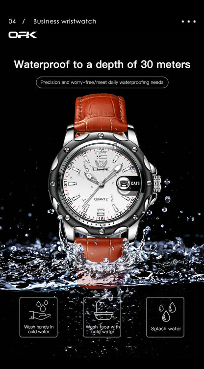 OPK 6026 Leather Luxury Quartz Watch