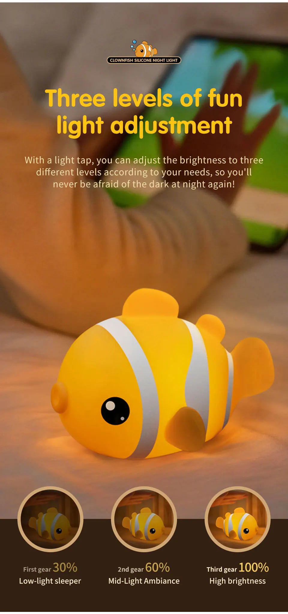Cute Animal Led Night Light Bedroom Bedside Table Lamp