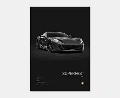 Pop Black and White Ferrari Cars