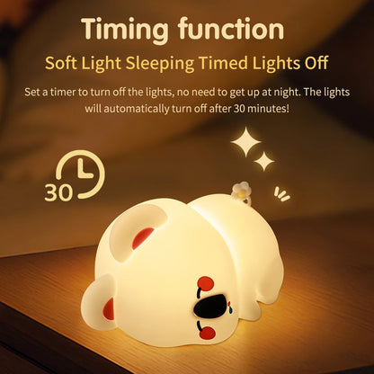 Cute Animal Led Night Light Bedroom Bedside Table Lamp