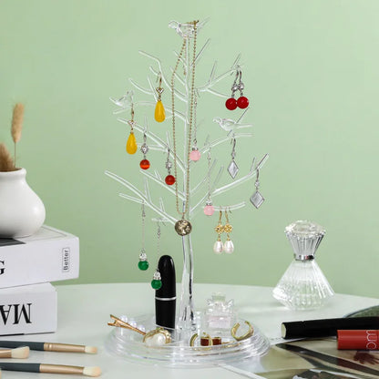 Bird Tree Shape Jewelry Display Stand Organizer