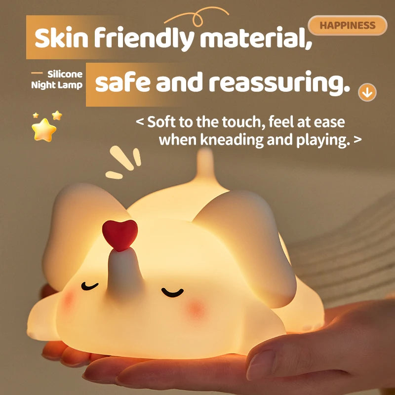 Cute Animal Led Night Light Bedroom Bedside Table Lamp