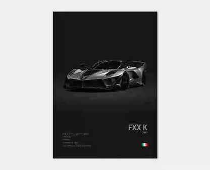 Pop Black and White Ferrari Cars