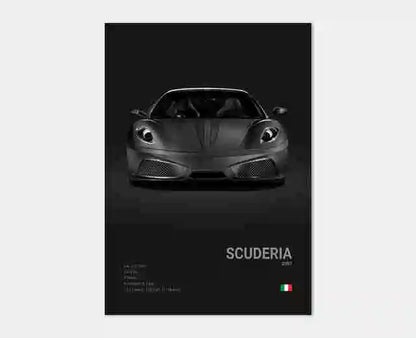 Pop Black and White Ferrari Cars